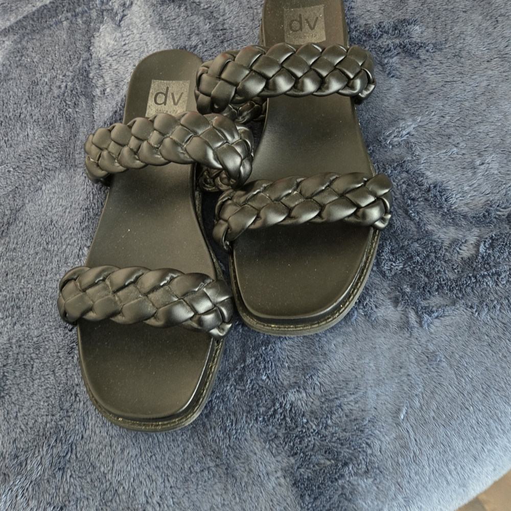 DV Dolce Vita Black Braided Slide